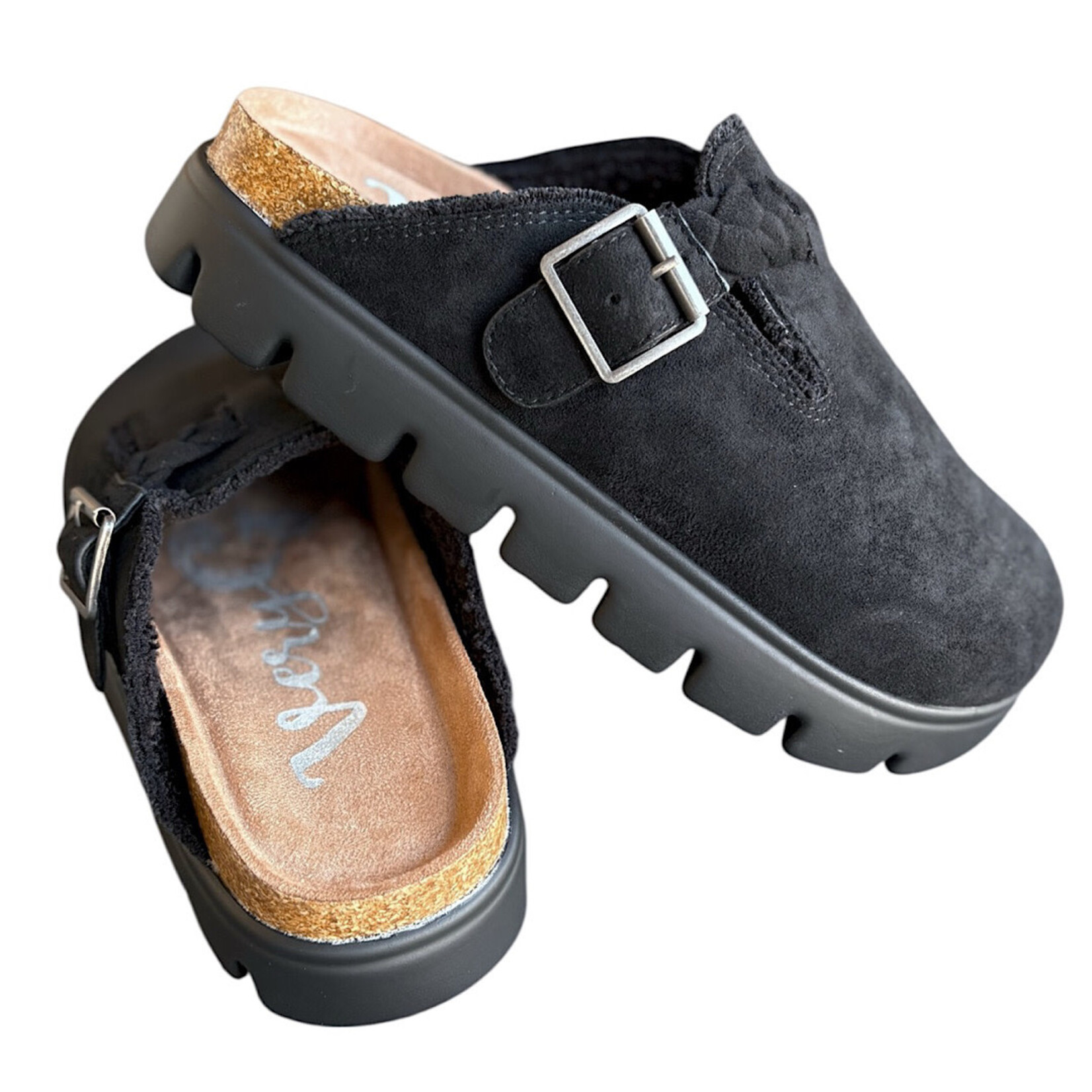 Very G Cali Black Slip On Mule