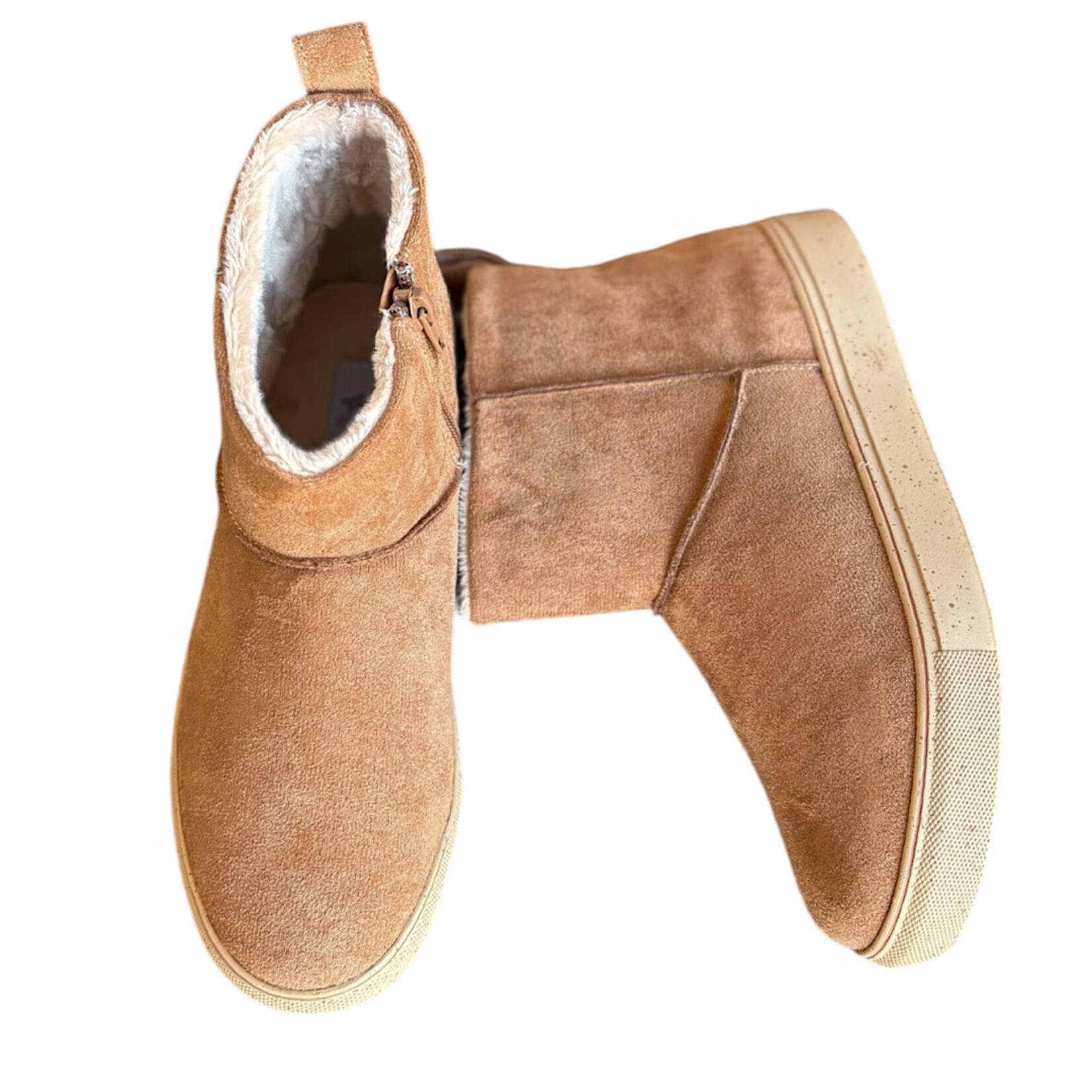 Very G Fuzzy Tan Boots