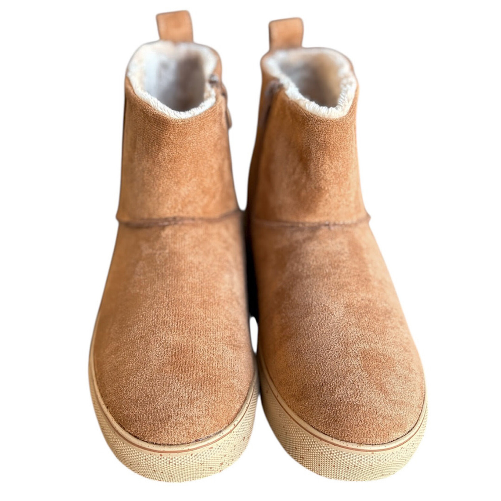 Very G Fuzzy Tan Boots