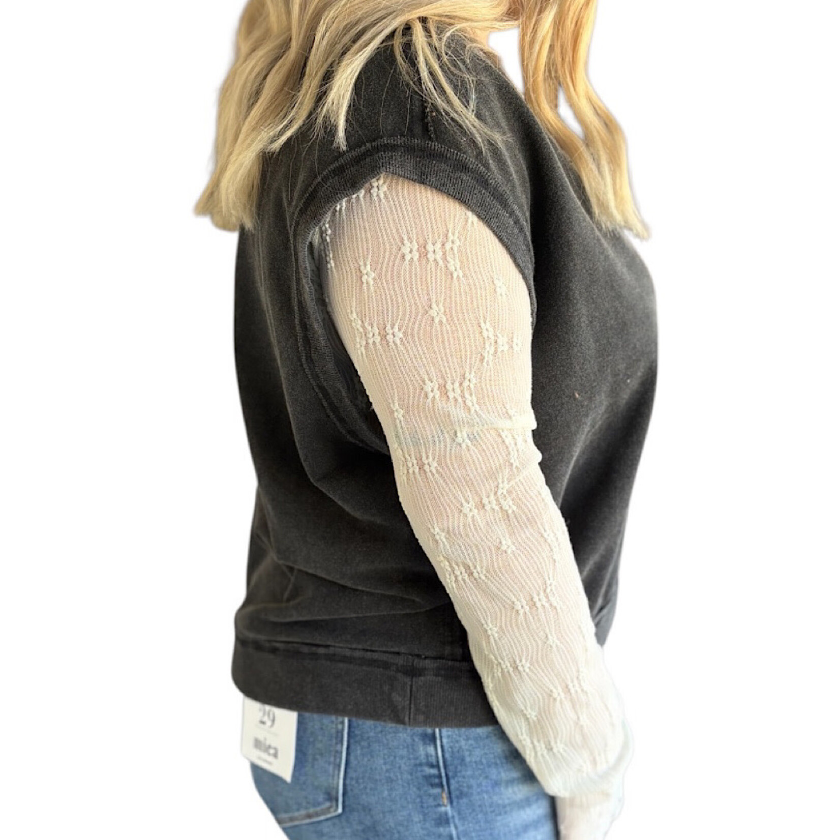 Black V-Neck Sleeveless Casual Vest