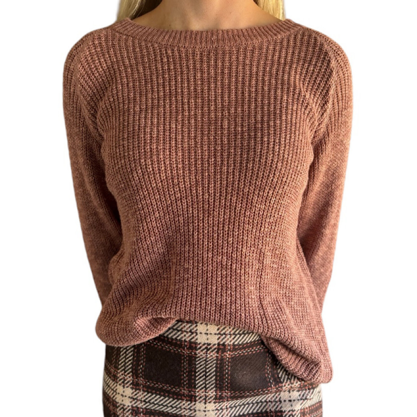 Clay Chunky Knit Long Sleeve Sweater Top