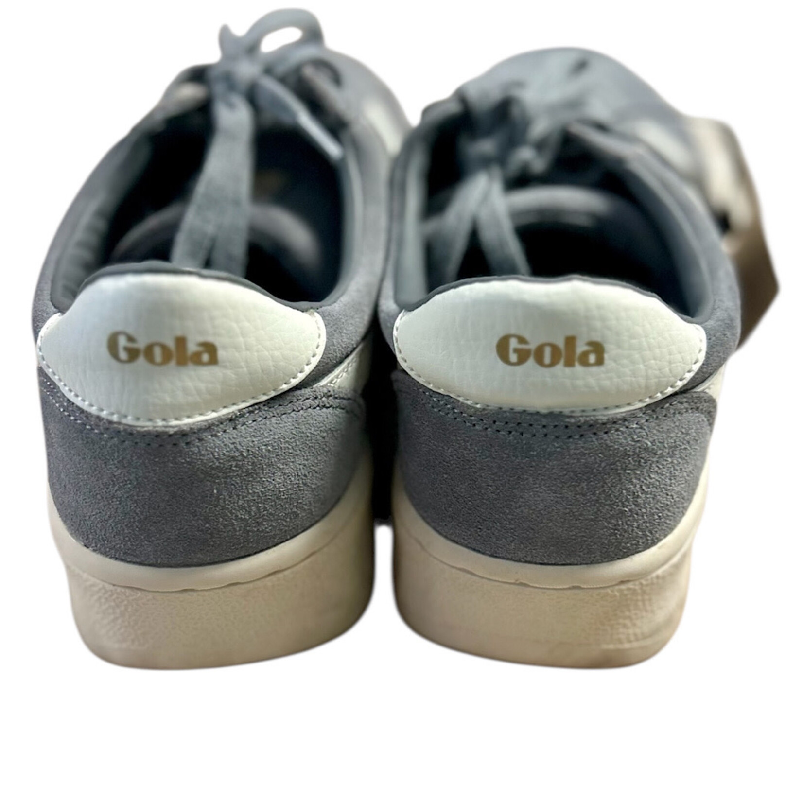 Dark Grey and Cream Striped Gola Sneakers Size 9-RF