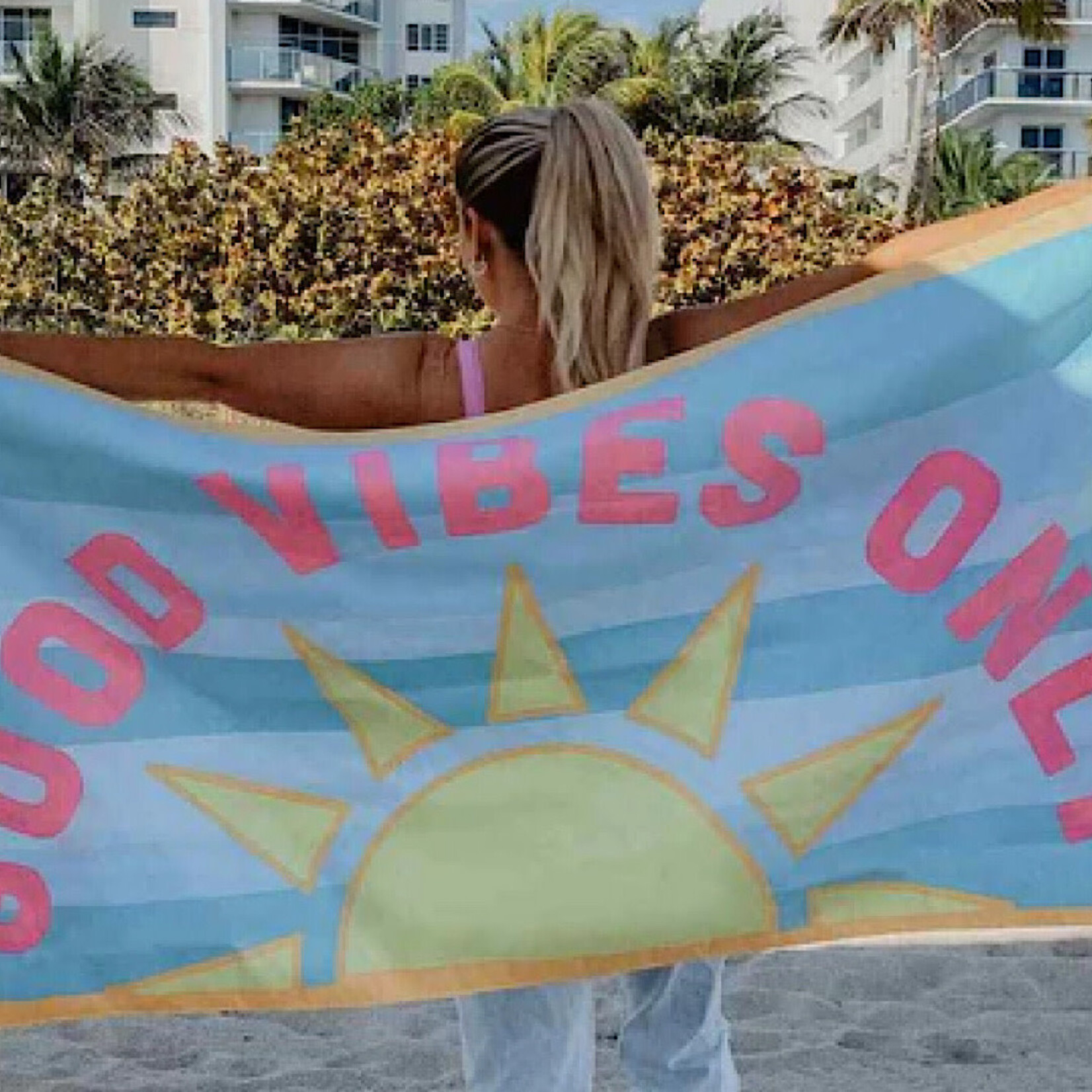 Good Vibes Only Quick Dry Beach Towel