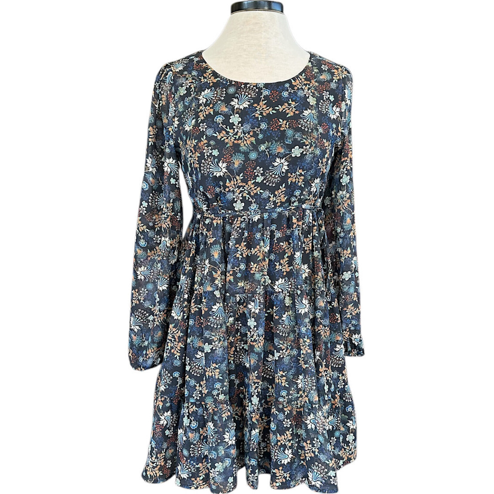 Molly Bracken Mini Skater Floral Print Dress S