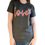 Dark Grey Love Neon- Valentine's Day Tee