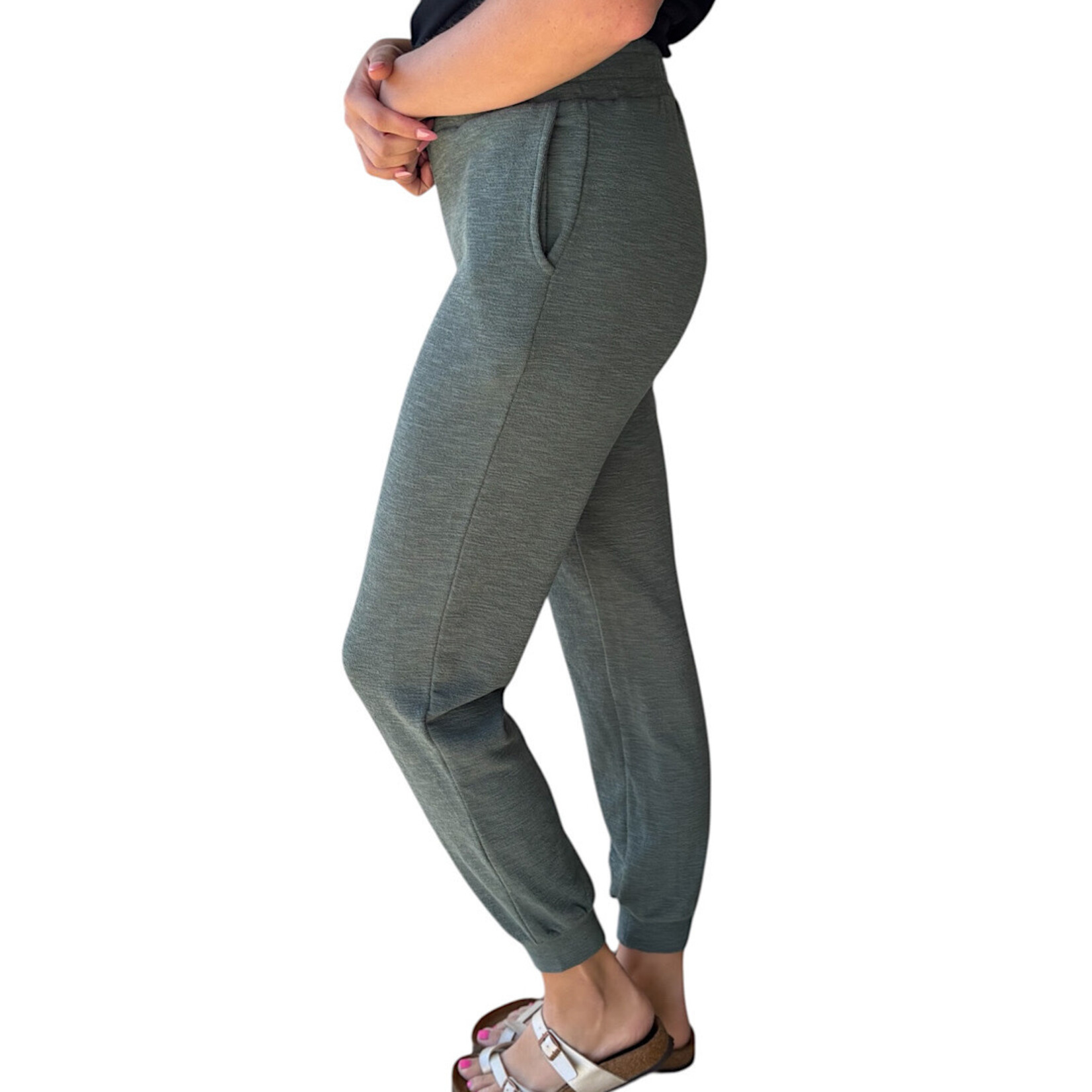 Ash Jade Cotton Slub Jogger Pants
