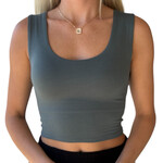 Ash Jade Double Layered Cropped Tank