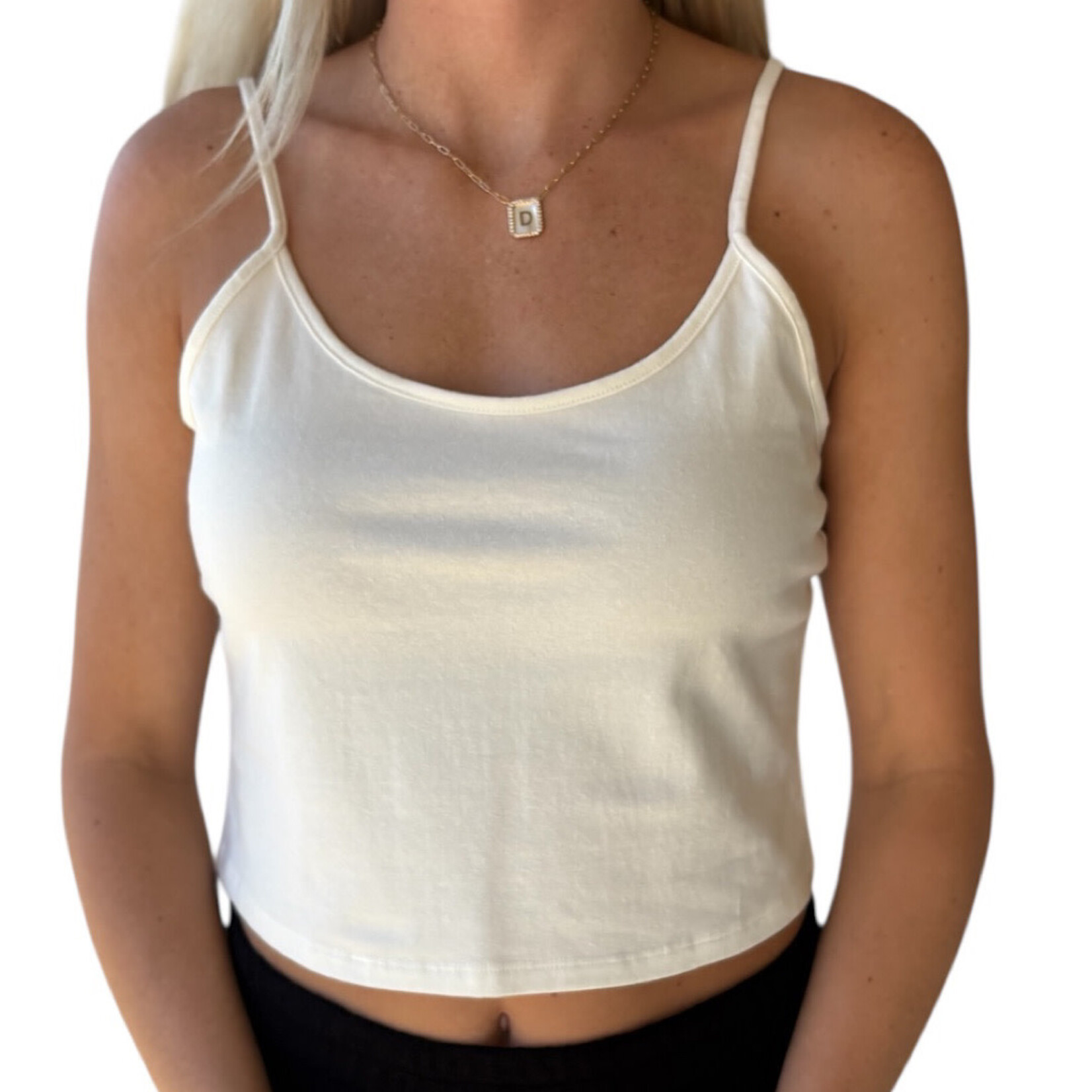 Marshmallow Cropped Tank