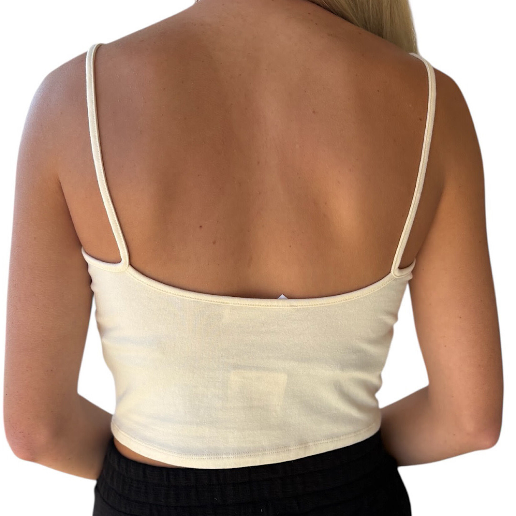 French Vanilla Cropped Tank