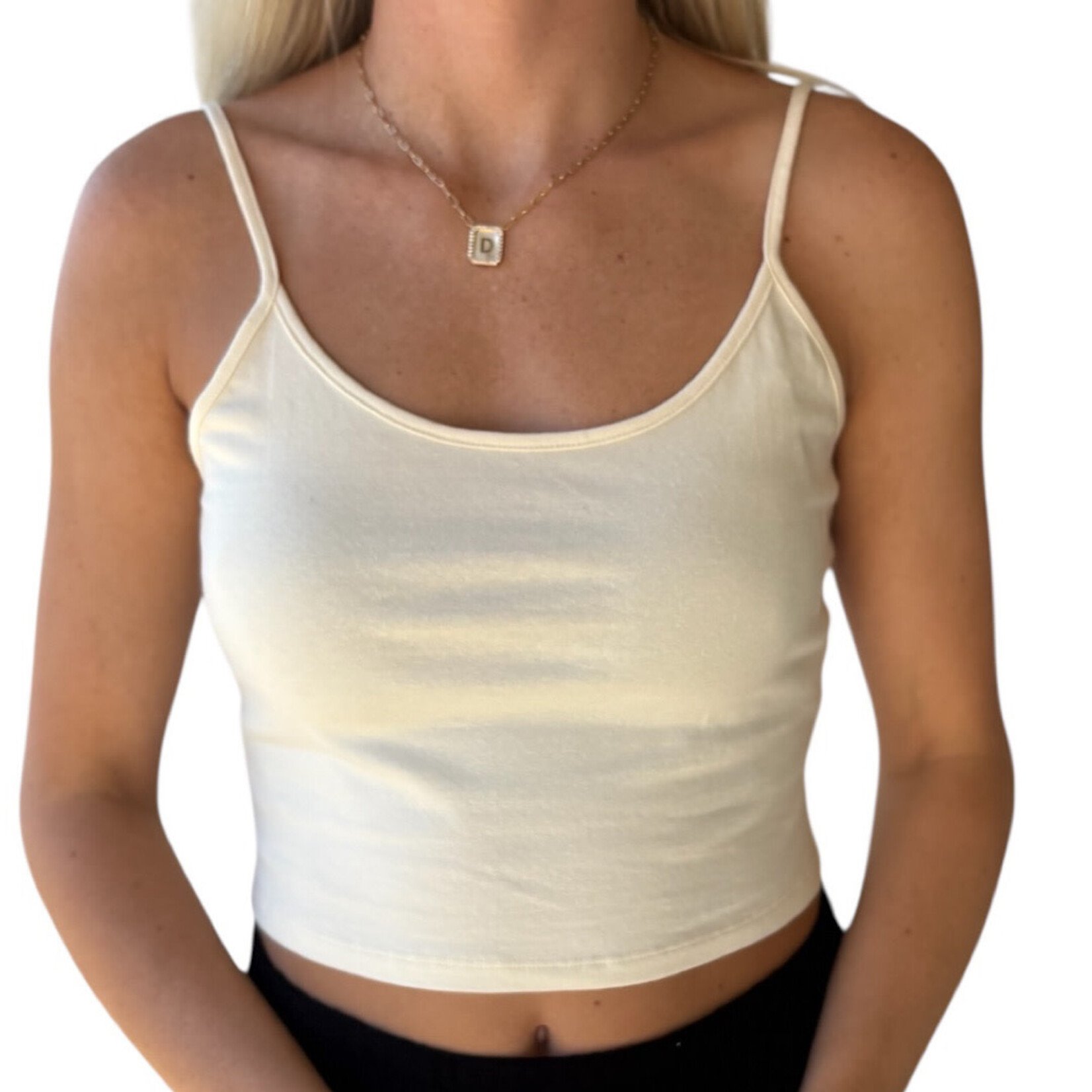 French Vanilla Cropped Tank
