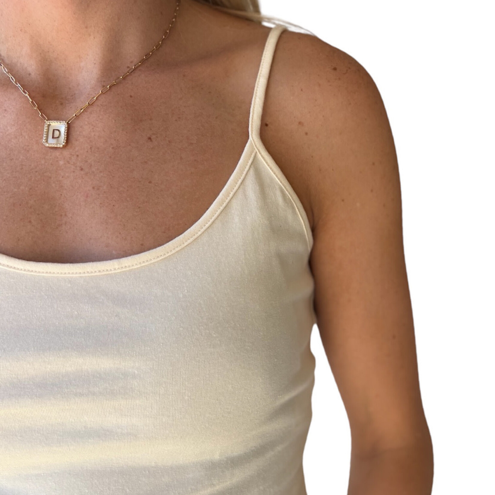 French Vanilla Cropped Tank