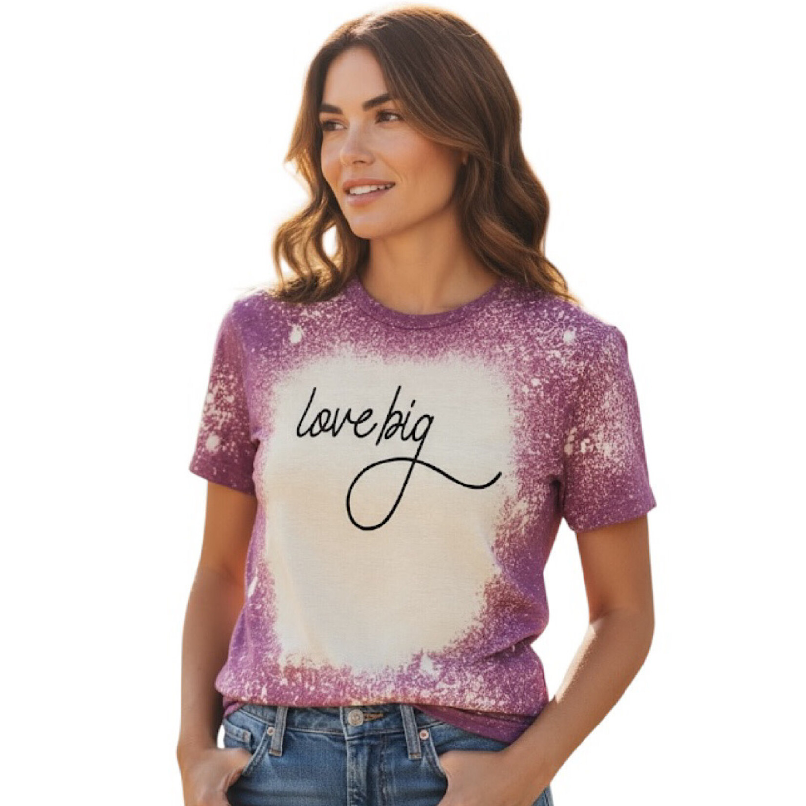 Purple Splatter Love Big-Valentine's Day Tee