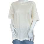 Whip Cream Short Sleeve Relaxed Basic Washed Tee