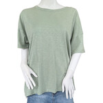Sage Green Short Sleeve Relaxed Basic Washed Tee