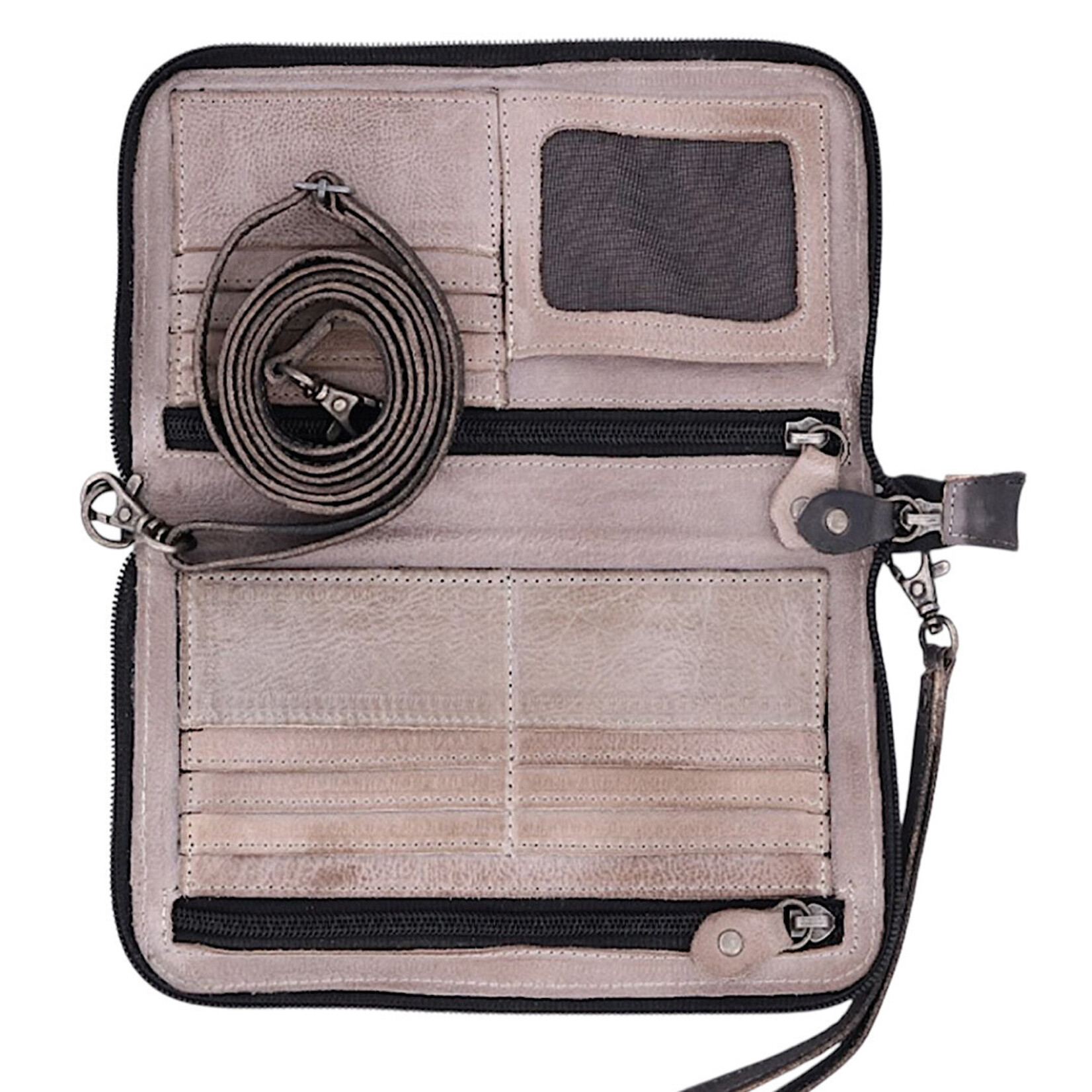 BED|STU BED|STU Templeton II Black Grey Rustic Wallet