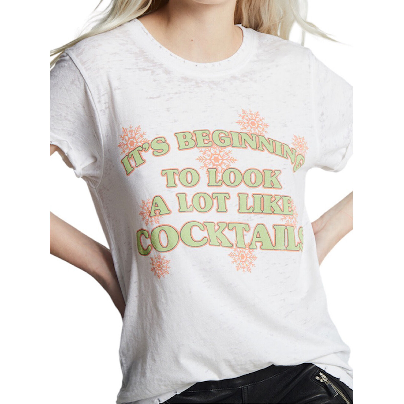 Holidazed Burnout Tee- White