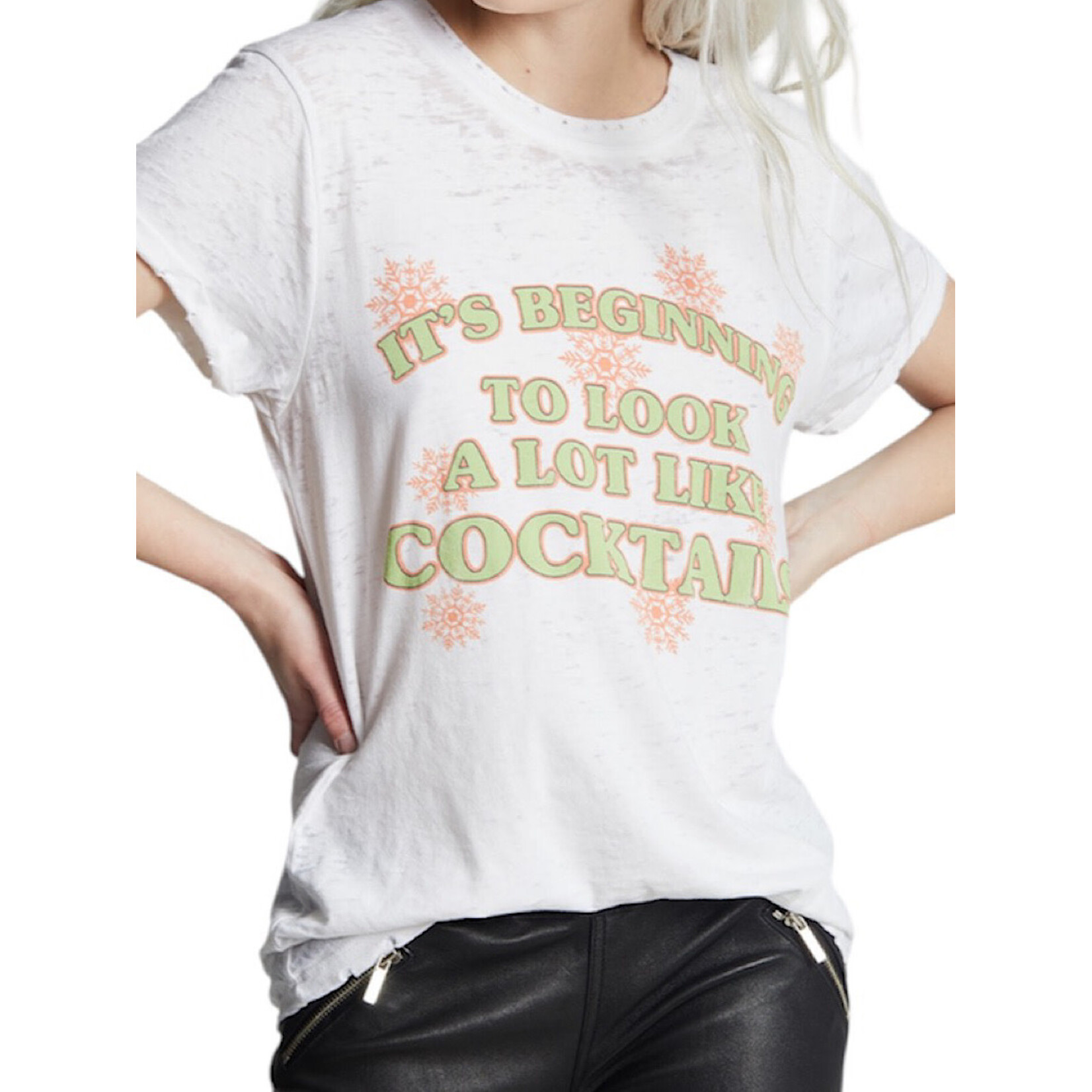 Holidazed Burnout Tee- White