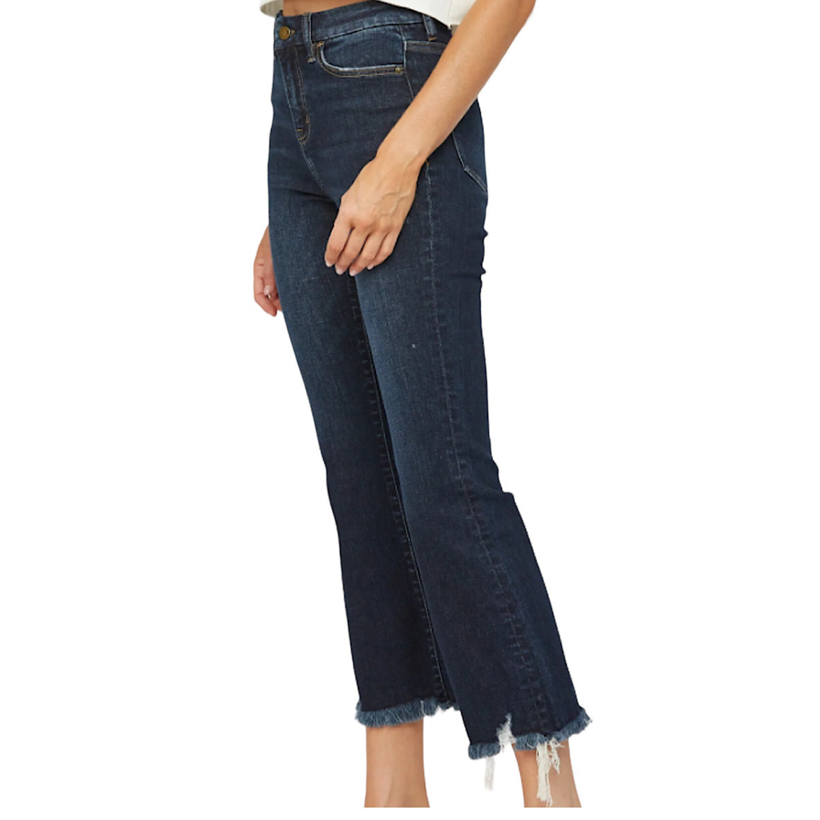 Mica Denim MDP-F149DK High Rise Crop Flare