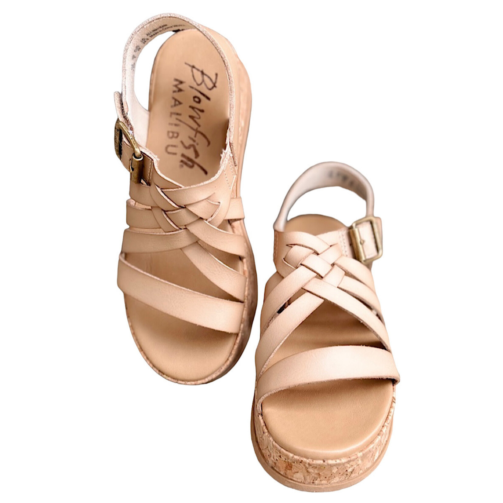 Blowfish Merci Almond Faux Leather Sandals