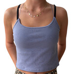 Pale Indigo Cropped Cami Tank Medium