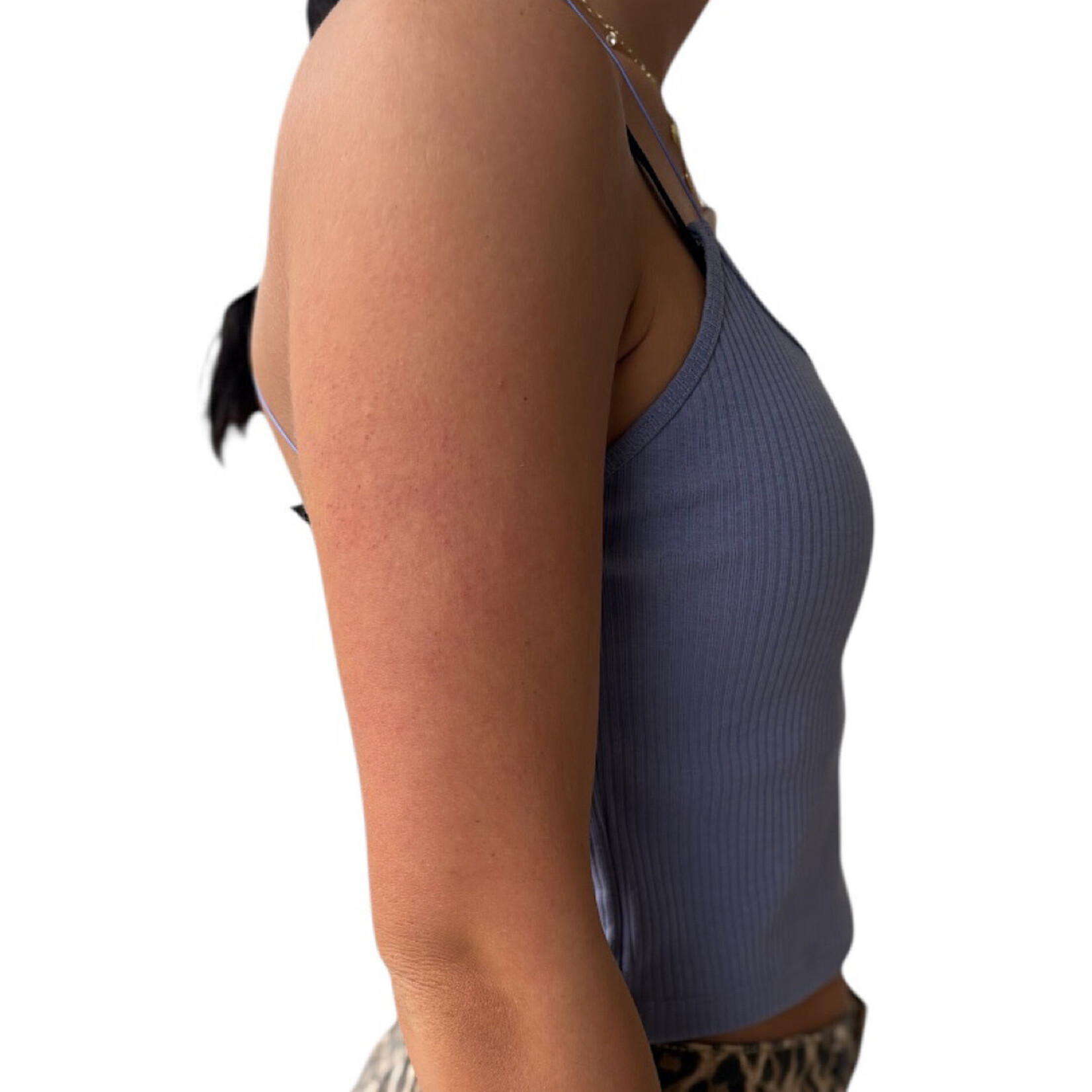Pale Indigo Cropped Cami Tank Medium