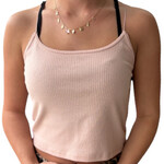 Pastel Pink Cropped Cami Tank Medium