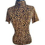 Animal Print Turtle Neck S/S