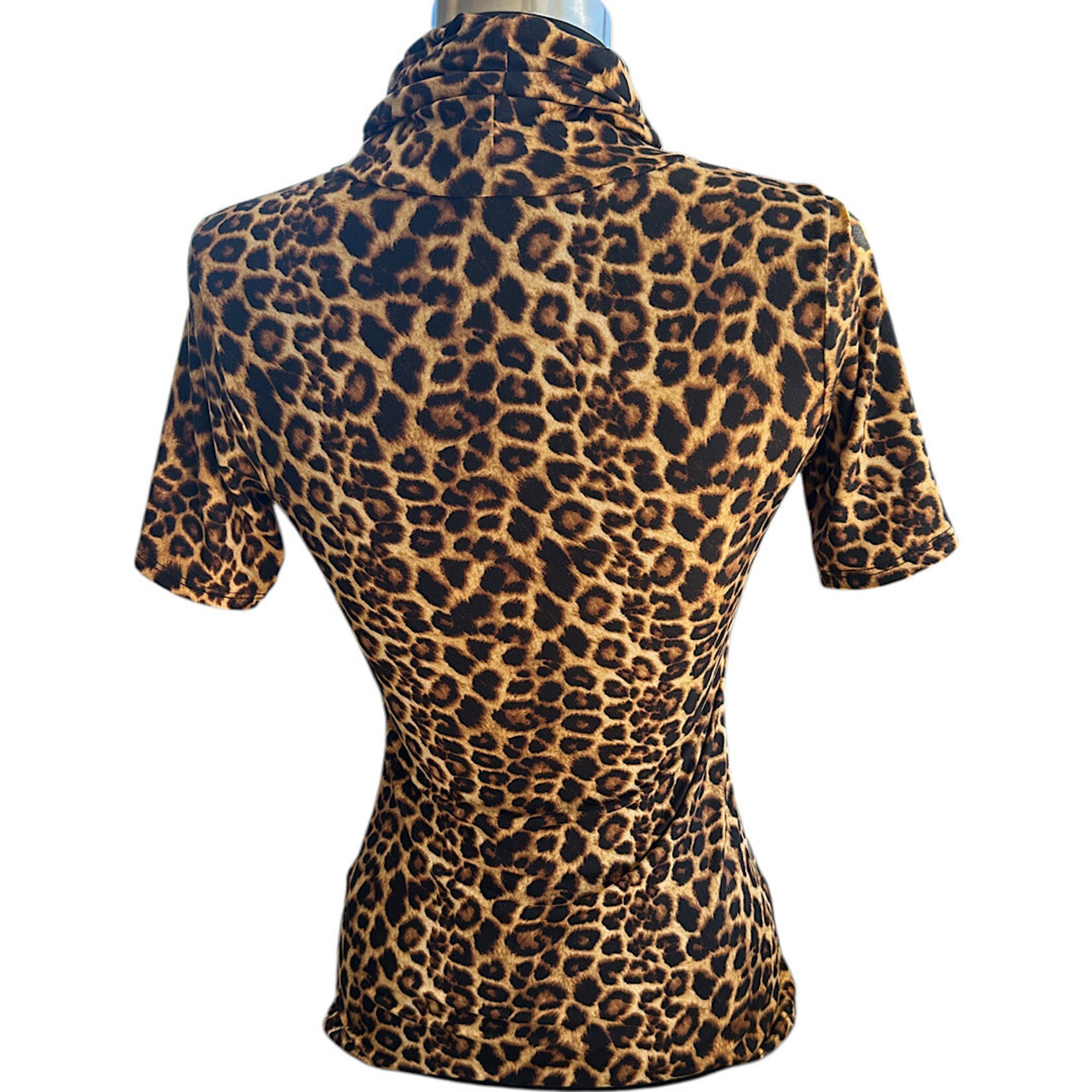 Animal Print Turtle Neck S/S