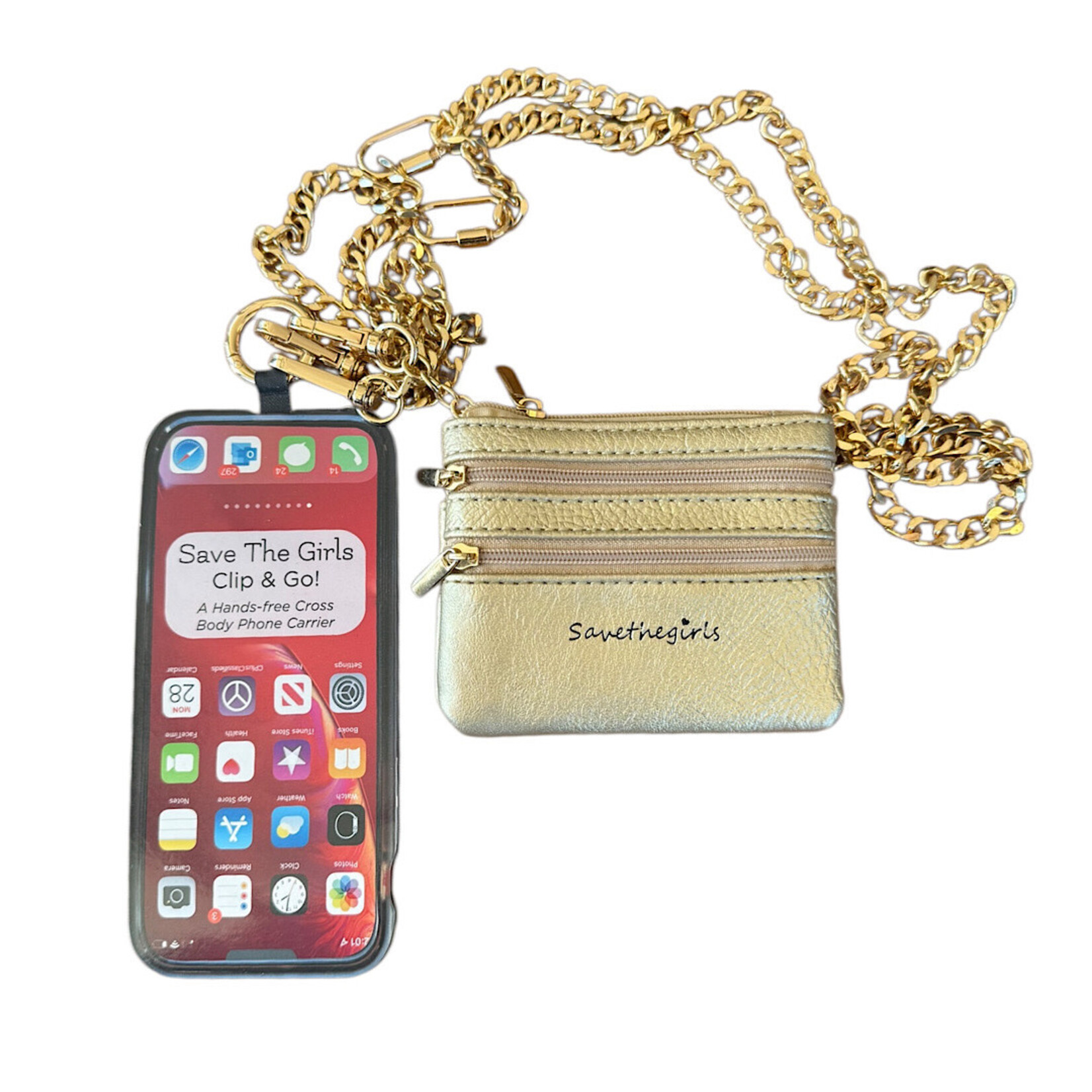 Clip & Go Chain w/ Zipper Pouch