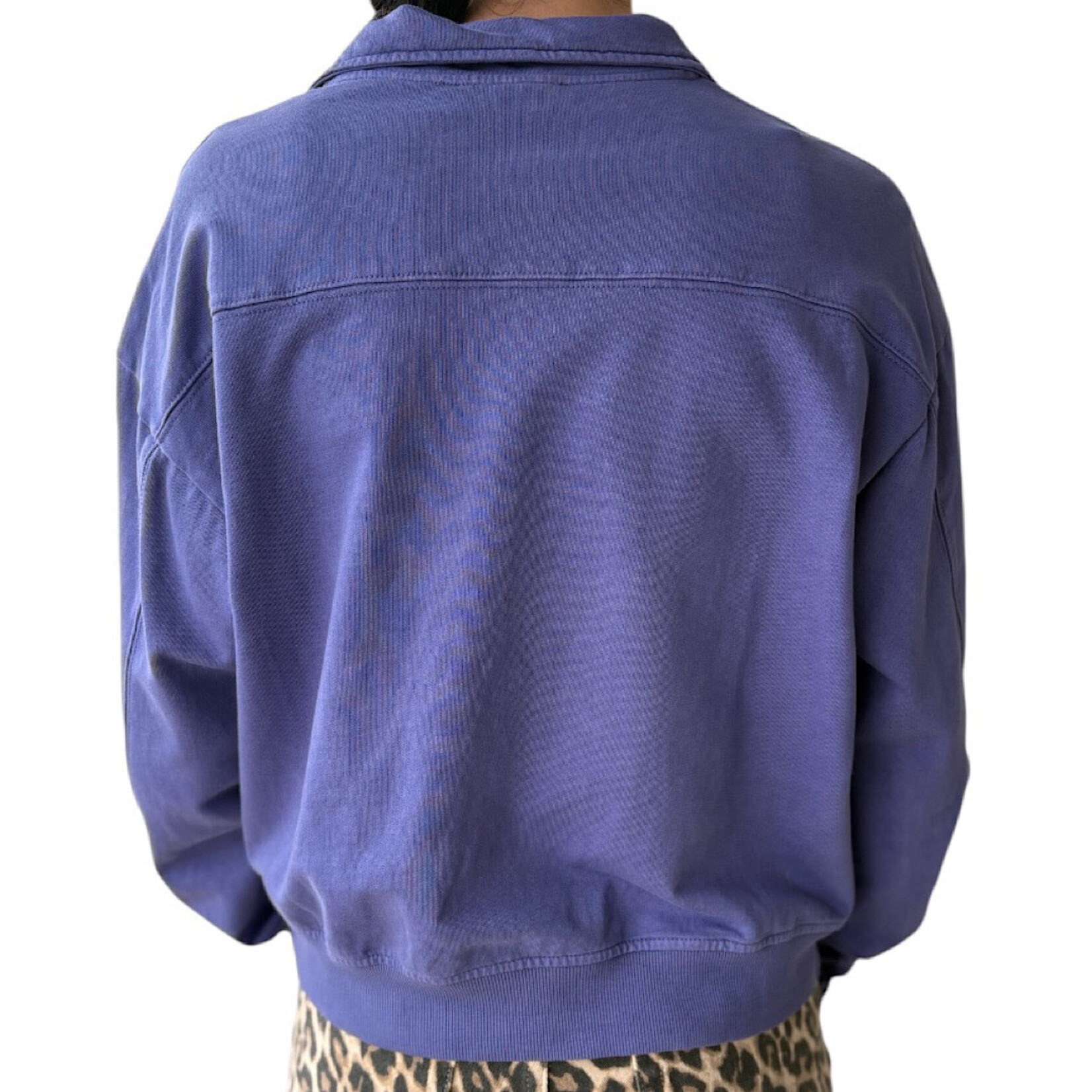 Dusty Indigo Half Zip Long Sleeve Pullover