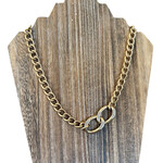 Ellen Gold Single Infinity Necklace