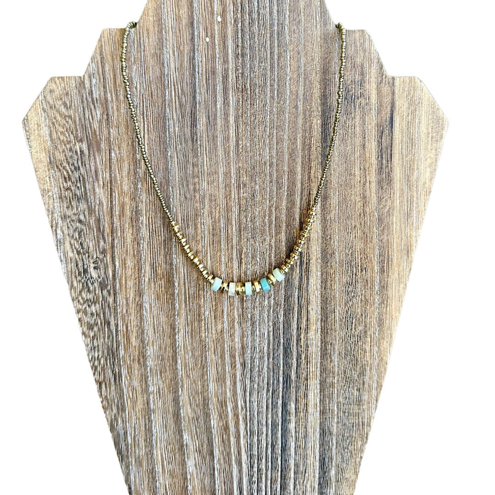 Glenda Gold Multi Bead Necklace