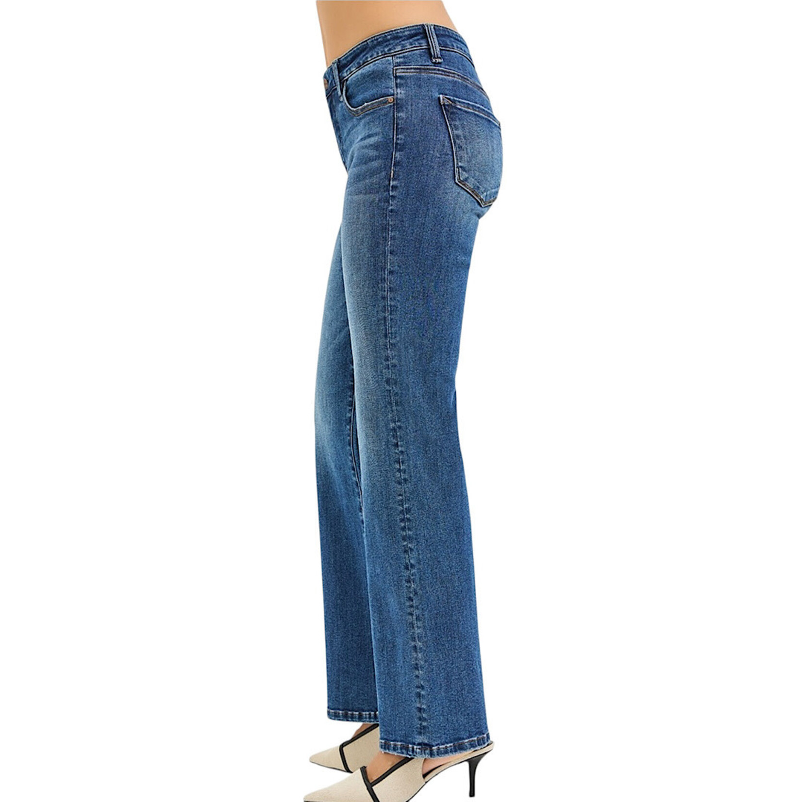 RISEN PS21489 Tummy Control Low Rise Bootcut Jeans