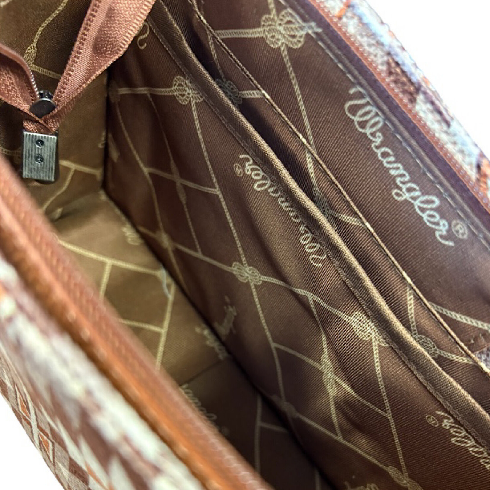 Wrangler Aztec Southwestern Purse with Whipstitch Details