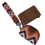 Wrangler Aztec Wave Print Wristlet Wallet