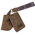 Wrangler Wrangler Light Brown Western Embroidered Wristlet Wallet Wrangler Wrangler Light Brown Western Embroidered Wristlet Wallet