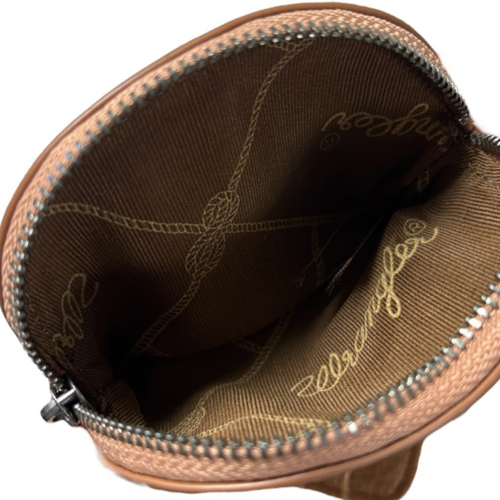 Wrangler Light Brown Western Embroidered Wristlet Wallet