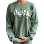 Green Merry Holiday Sweatshirt