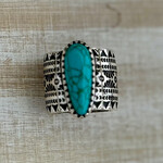 Western Stretch Ring Navajo Tear Drop