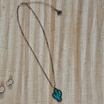Turquois Cactus Pendent Necklace Turquois Cactus Pendent Necklace