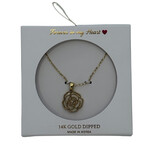 Gold Flower Pendant Necklace