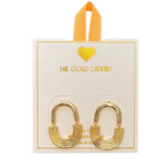 Yellow Ribbon 14K Gold Dipped Retro Rainbow Earring Yellow Ribbon 14K Gold Dipped Retro Rainbow Earring