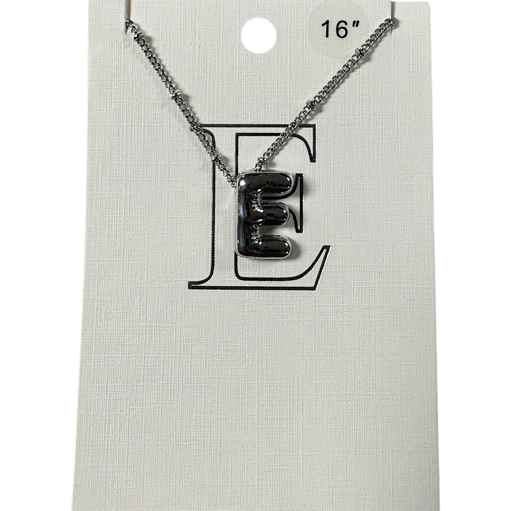 Silver Balloon Initial Necklace