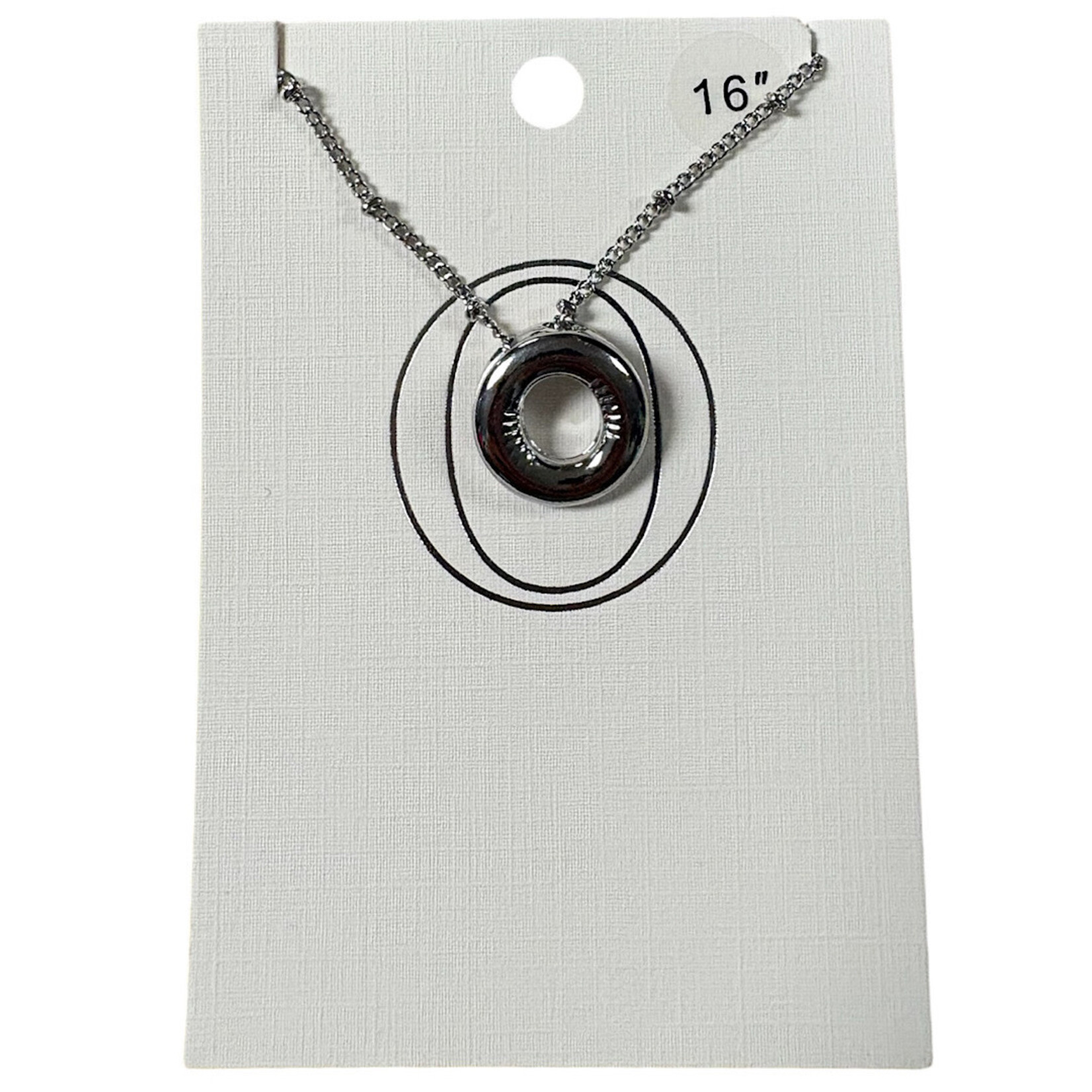 Silver Balloon Initial Necklace