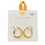 Yellow Ribbon 14K Gold Dipped Half Hoop Earring Yellow Ribbon 14K Gold Dipped Half Hoop Earring