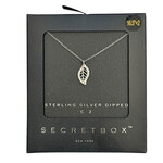 Sterling Silver CZ Leaf Necklace
