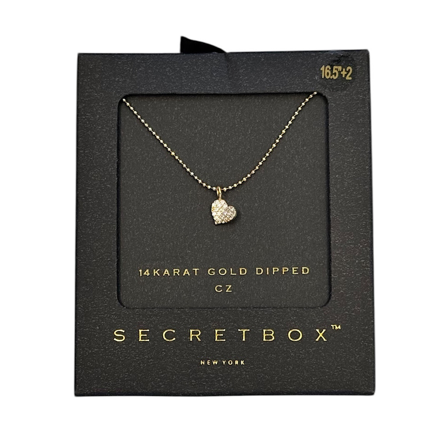 Gold Heart CZ 14K Dipped Necklace