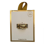 Double Wave Adjustable 14K Dipped Ring