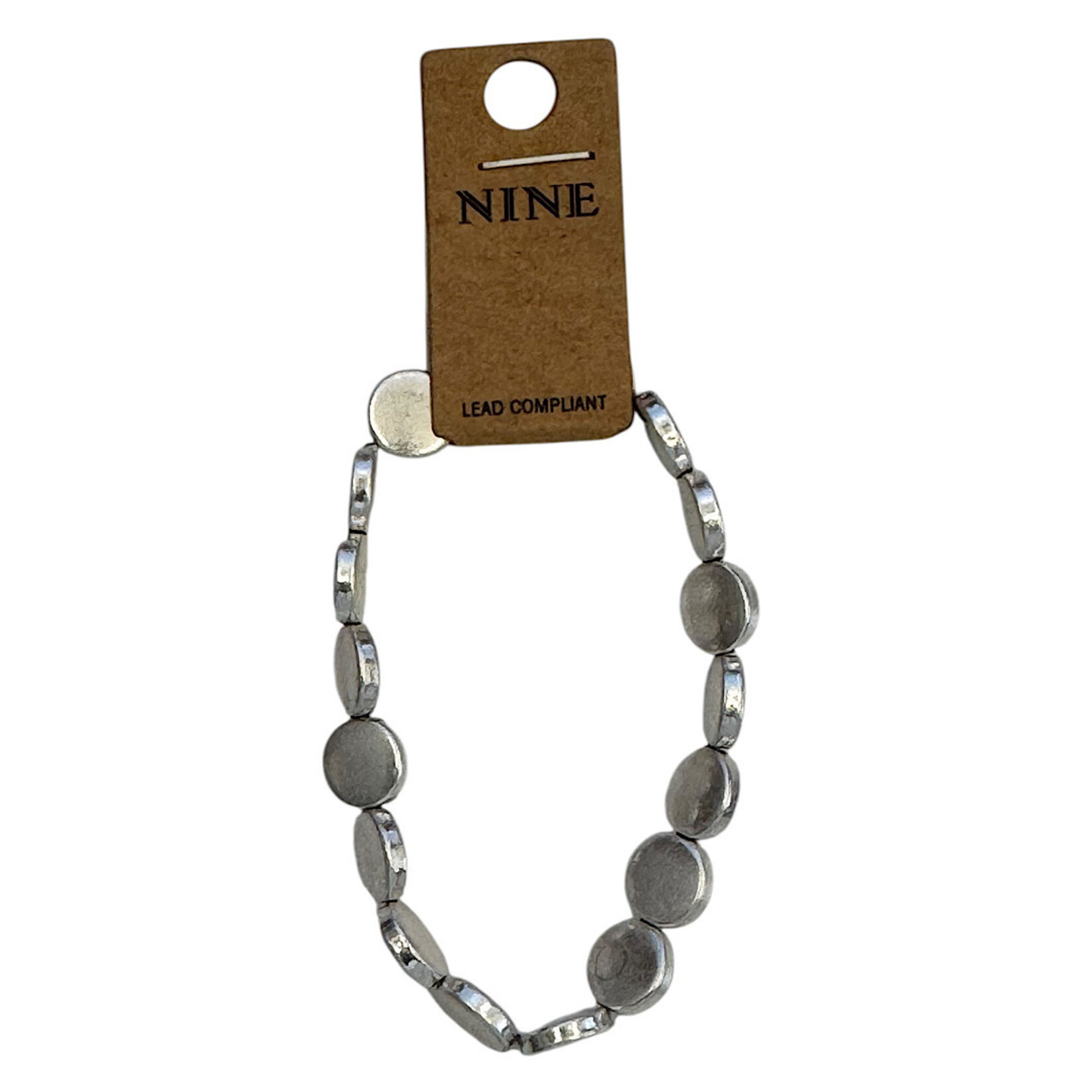 Disk Bracelet Stretchable Brushed