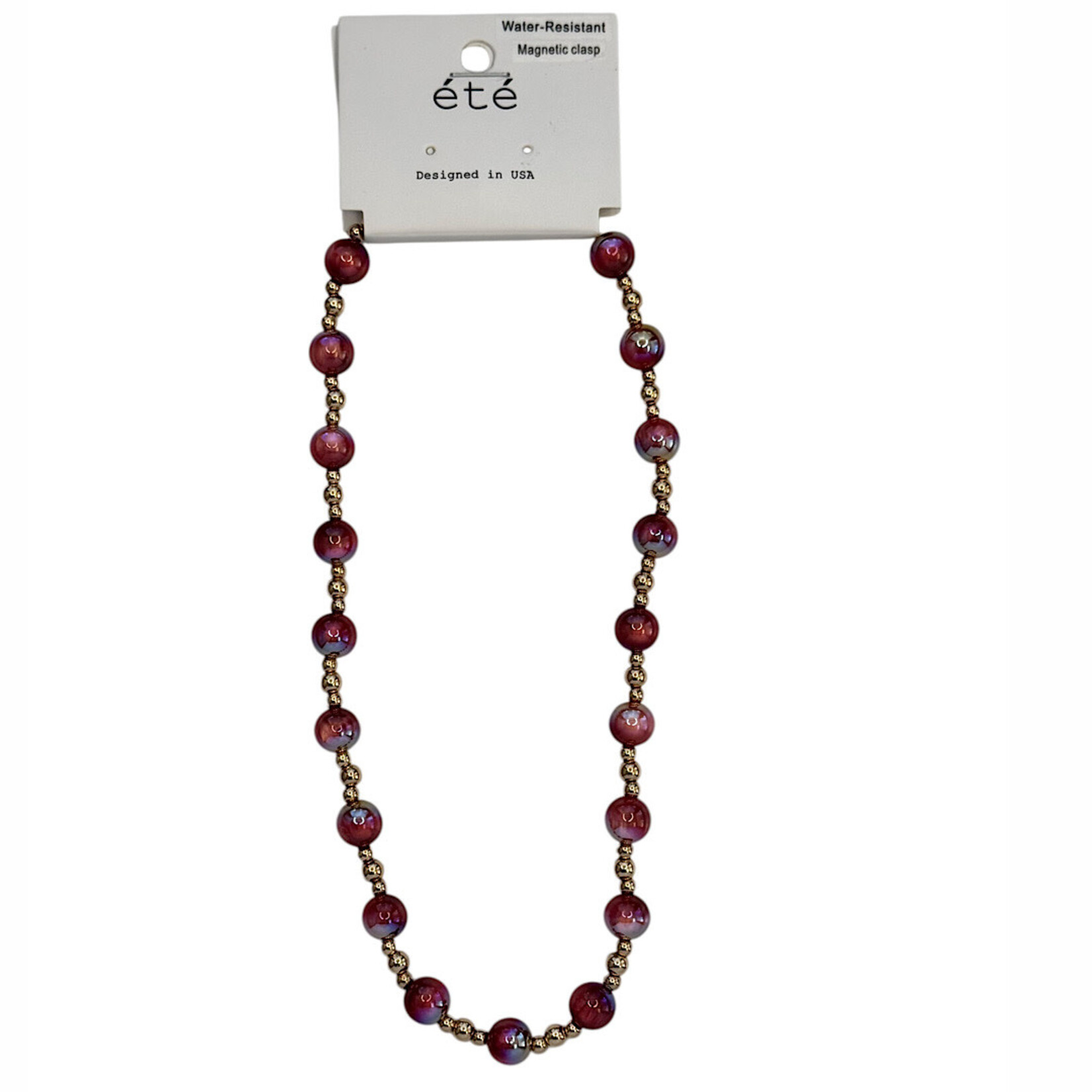 Candy Beaded with Gold Beaded Necklace